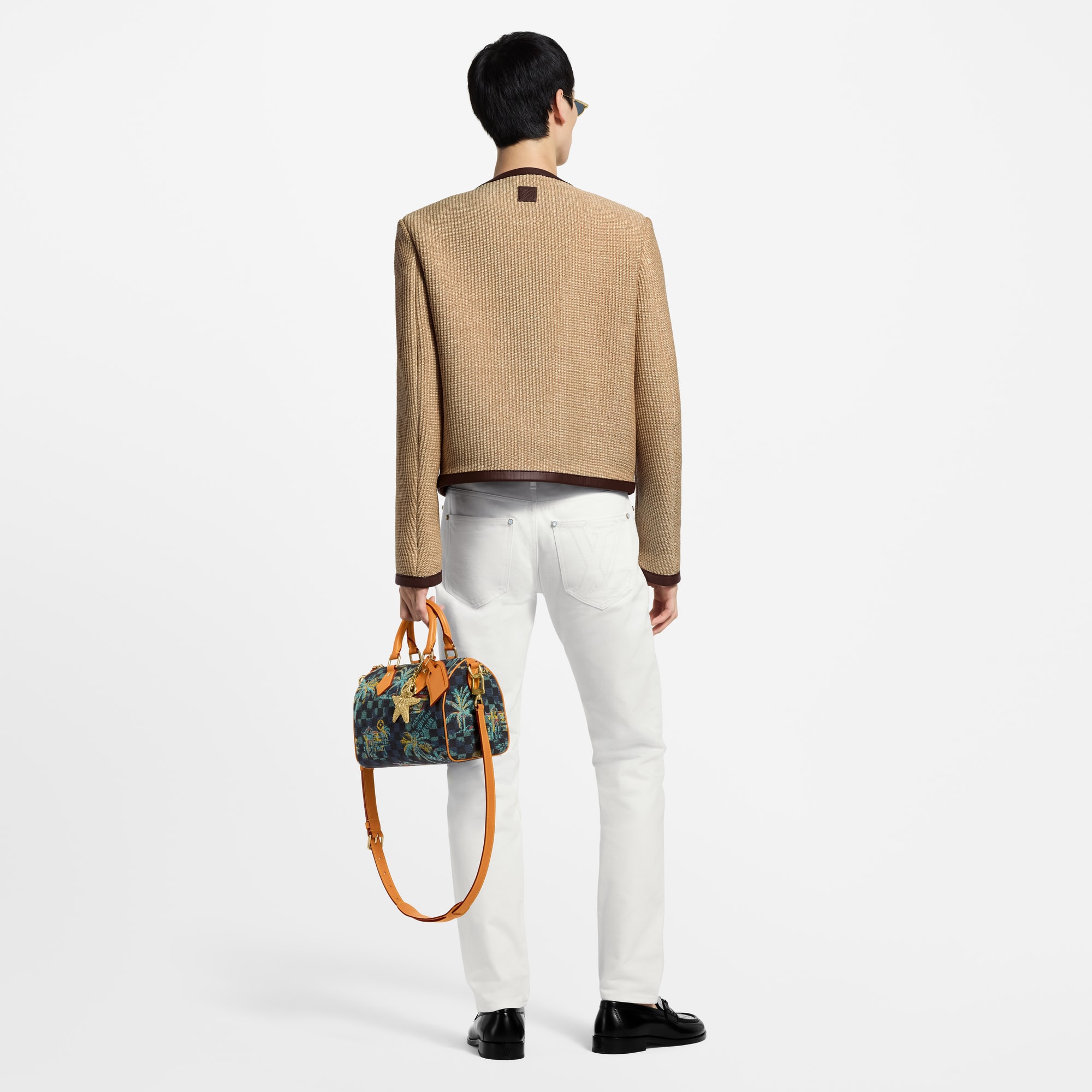 Embellished Raffia Chic Collarless Jacket - Ready-to-Wear | LOUIS